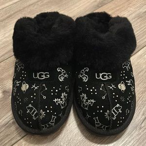 UGG Croquette Zodiac Slip-ons Black Women’s 10 with original packaging